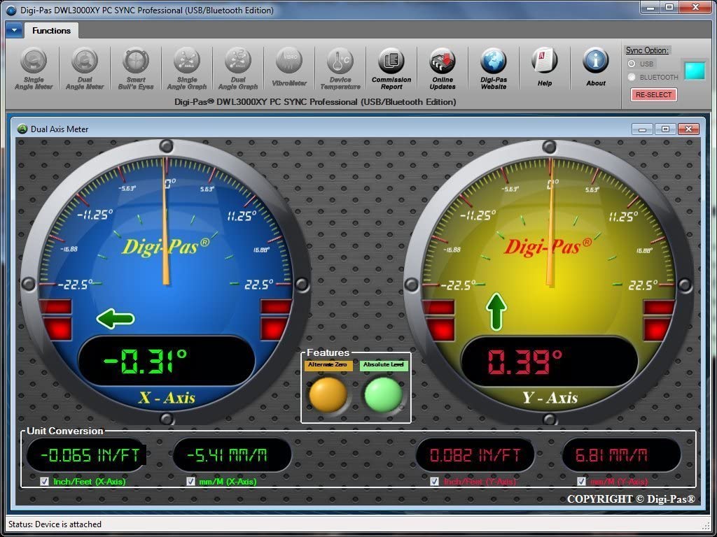 2-Axis Digital Machinist Level & Inclinometer