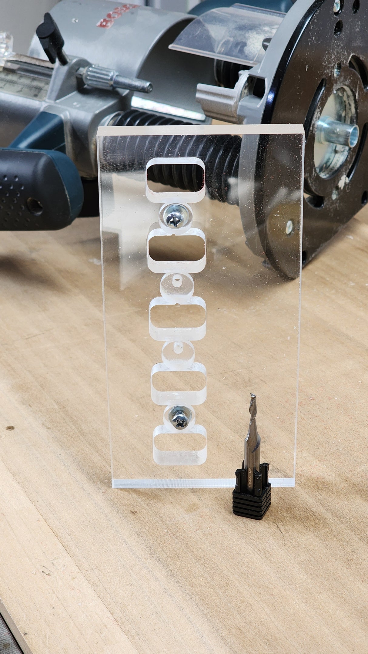 Router bit for key mortise template